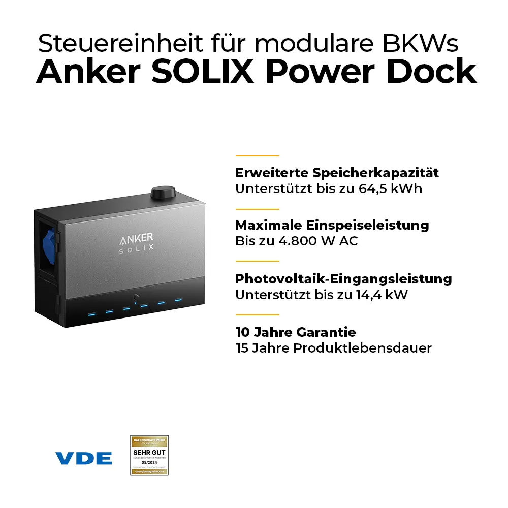 Anker Power Dock Set mit Speicher 4000W - inkl. 2x Anker SOLIX Solarbank 3 Pro - Image 3