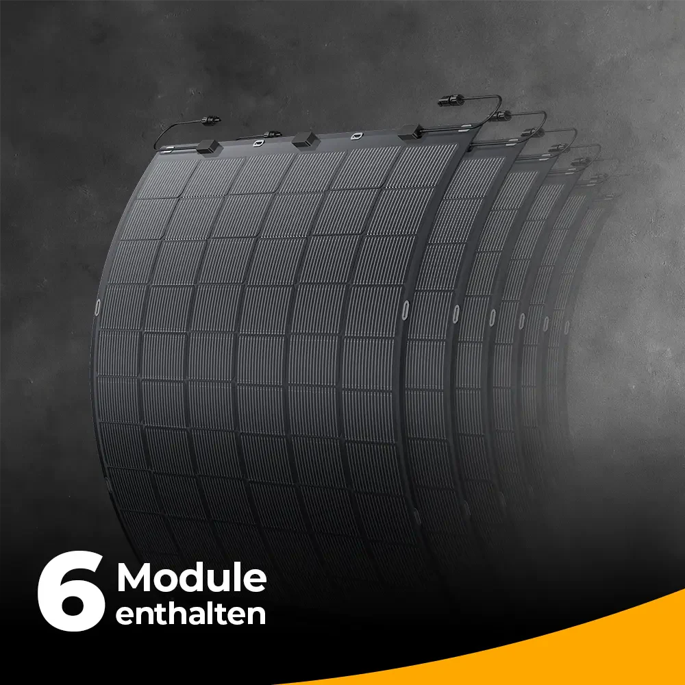 Balkonkraftwerk 1350W mit flexiblen Solarmodulen ohne Speicher - Set