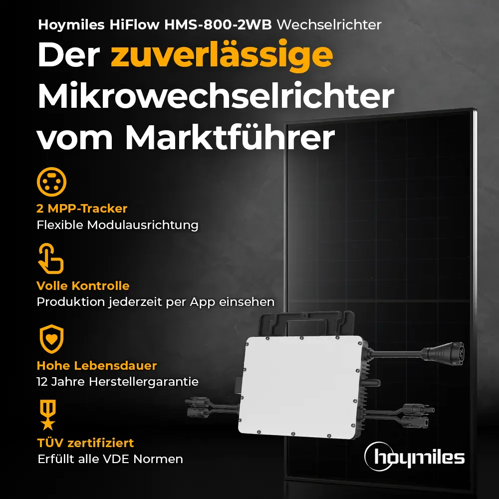 Balkonkraftwerk 450W mit flexiblen Solarmodulen ohne Speicher - Set - Image 3