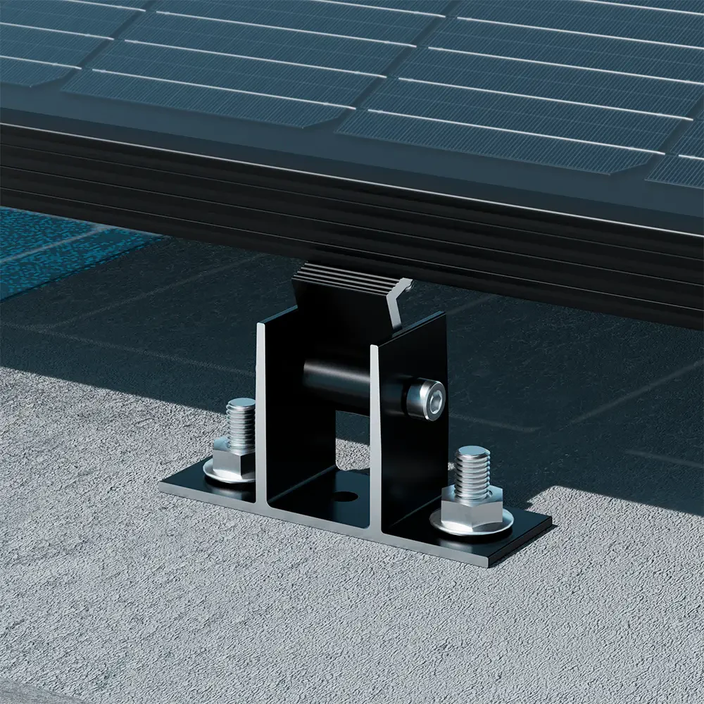 Balkonkraftwerk Halterung für das Flachdach - Set für ein Solarmodul - Image 3