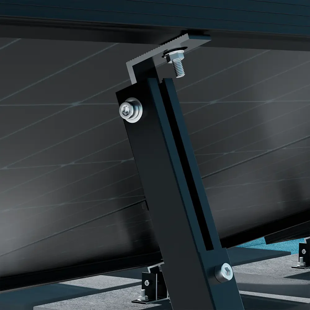 Balkonkraftwerk Halterung für das Flachdach - Set für ein Solarmodul - Image 4