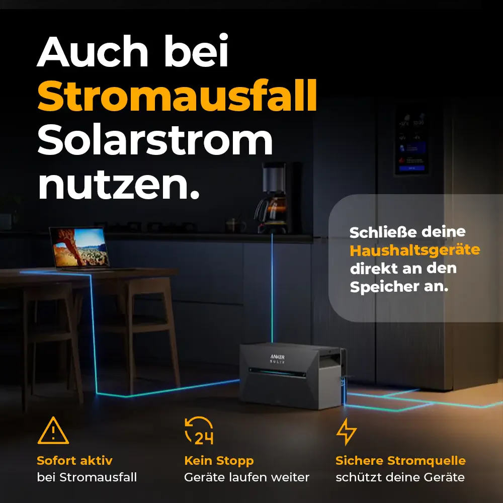 Balkonkraftwerk 450W mit flexiblen Solarmodulen mit Speicher Anker SOLIX 3 Pro - Set - Image 4